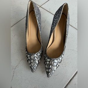 JEWEL Badgley Mischka Size: 9.5 Silver Worn once